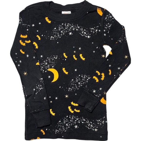 Hanna Andersson Other - Hanna Andersson Sz 4 Black Moon Stars Bat Holiday Organic Pajama‎ Top 100 cm